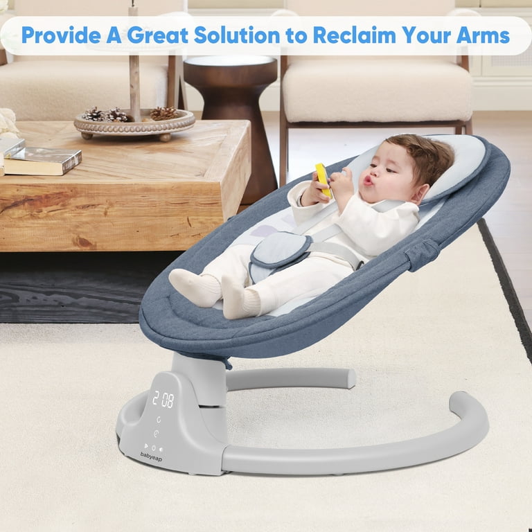 babyeap Baby Swing, APP Remote Control, 5 Speeds, 10 Lullabies