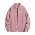 thumbnail image 4 of Lmueinov Long Sleeve Shirts for Men Solid Collared Loose Fit Button Up Tops with Pocket Lightweight Button Down Casual Office Outdoor Outfits, 4 of 4