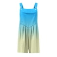thumbnail image 3 of Bixock Women's Casual Rompers Wide Leg Shorts Print Romper Sleeveless Button Closure Adjustable Spaghetti Straps with Pockets Loose Jumpsuit Pants for Women Clothes, 3 of 7