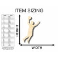 thumbnail image 2 of Unfinished Wood Basketball Player Shape - Sports - Kids Room Decor - up to 46" DIY 7" / 1/8", 2 of 3