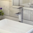 thumbnail image 3 of Lulani Santorini Stainless Steel 1-Handle Single Hole Vessel Height Bathroom Faucet with Drain Assembly - Brushed Stainless, 3 of 5