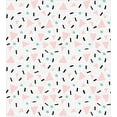 thumbnail image 3 of Ambesonne Geometric Duvet Cover Sets, Retro Triangles Dots, 2-Twin, Pale Pink Teal Black, 3 of 4