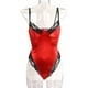 thumbnail image 4 of Lencería de mujer Encantador mono de encaje hueco Body de dormir erótico, M, Rojo Inevent XX000113-05, 4 of 7