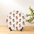 thumbnail image 6 of Wukai Cute Little Pirate Red Panda Print Decorative Plate for Display,Bone China Decorative Plate, Ceramic Dinner Plate with Stand, Vertical Ceramic Plate-6in, 6 of 6