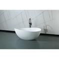 thumbnail image 2 of Kingston Brass VRTOV633724 63-Inch Solid Surface Oval Double Slipper Freestanding Tub with Drain in Matte White, 2 of 10
