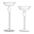 thumbnail image 1 of 2 Piezas Portavelas Soporte para Velas Centro de Mesa Candelabro de Vidrio Decorativo con Diseño Nórdico Adecuado para Bodas Cenas Sala de Estar Regalos de Aniversario Pequeño mediano, 1 of 7