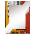 thumbnail image 2 of Designart "Cubic Uprising of Yellow and Red Robot" Science Fiction Oversized Wall Mirror - Modern Fashion Office Mirror Wall Decor - Multiple Color Options, 2 of 6
