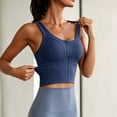 thumbnail image 5 of YUANxueke Zip Front Sports Bra for Women Cross Back Active Yoga Sports Bra Workout Supportive Longline Bra, 5 of 5