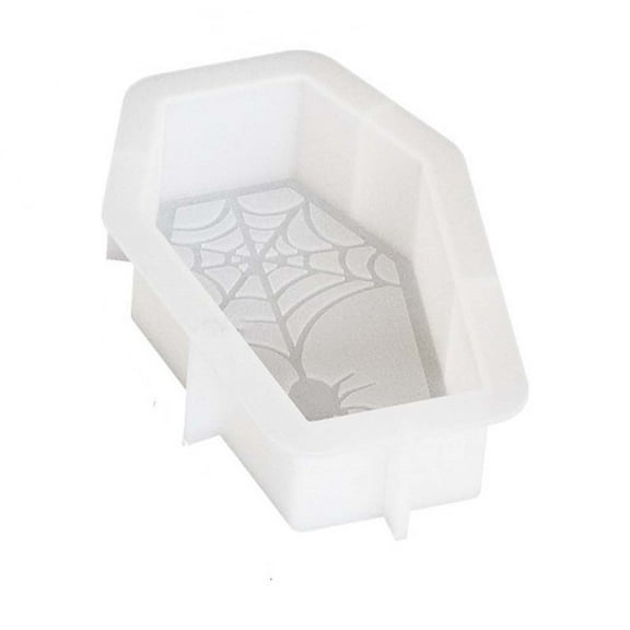 EWSFHUI Halloween Resin Silicone Molds,DIY 3D Horror Decorations Molds,Coffin Resin Organizer Molds,Hand Made Soap Candle Molds with Bat,Spider,Pumpkin,Skeleton,Suitable for Beginners