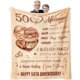 thumbnail image 1 of LHSHID Wedding Anniversary Blanket 50 Years for Women Men 50th Anniversary Soft Throw Blanket for Couple Wife Husband 30"x40", 1 of 7