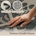 thumbnail image 6 of ODIKA 3'x5' Washable Throw Rug Gray Stone Skull and Bones Design Intricate Geometric Gothic Motifs for Entryway, Kitchen, Mudroom, Stain Resistant, Low Profile, Non-Slip, 6 of 7