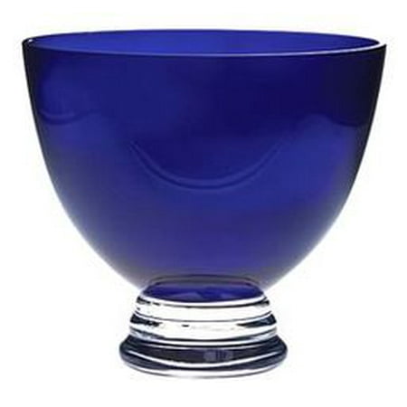 

Glass Round Footed Bowl Cobalt 10.5 D (10.5 Inches Diameter) Superb Quality Handmade by Barski - Made in Europe