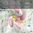 thumbnail image 6 of Easter Cloth Napkins, Spring Bunny Ears Feet Flowers Green Plaid Washable and Reusable Dinner Napkins Set of 8, Table Napkin for Kitchen Party Birthday Wedding Hotel Housewarming 20"x20", 6 of 9