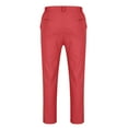 thumbnail image 4 of Miluxas Men's Button Zipper Pocket Straight Tube Solid Color Pants Long Pants Long Pants Pink, 4 of 5