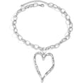 thumbnail image 7 of Gold Chunky Large Heart Necklaces for Women Trendy Big Hammered Love Pendant Statement Choker Minimalist Y2k Heart Necklaces Valentines Jewelry Gifts, 7 of 7