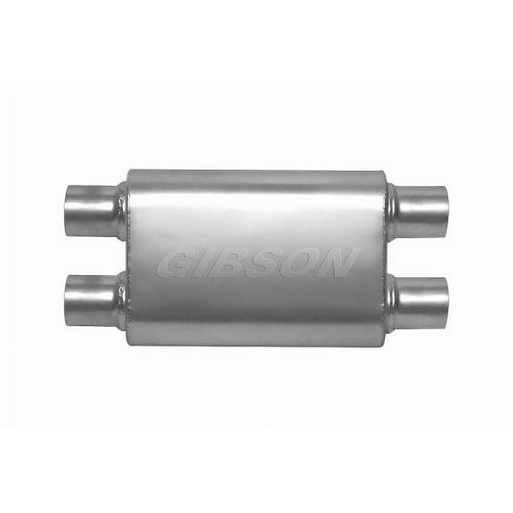 Gibson Exhaust 55114S GIB55114S CFT SUPERFLOW DUAL/DUAL OVAL MUFFLER, STAINLESS