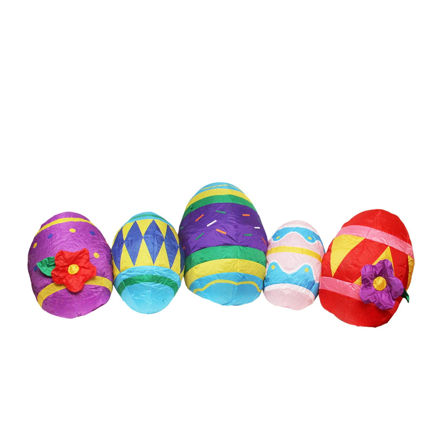 10 Inflatable Lighted Easter Eggs Yard Art Decoration