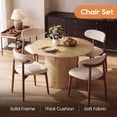 thumbnail image 3 of AFO 7 Pieces Extendable Dining Table Set for 6, 47″- 63″ Round to Oval Wood Kitchen Table with 6 Upholstered Chairs, Space-Saving Drop Leaf Kitchen Table for Small Spaces, Natural, 3 of 12