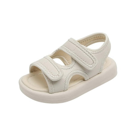 

Zanvin Sandals on Clearance Kids Sandals Toddler Sandals Baby Girls Boys Children s Beach Shoes Soft Sole Toe Crash Sandals Roman Sandals Beige 5-6 Years