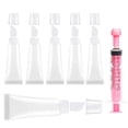 thumbnail image 1 of Tubos para brillo labial uadbau de 8 ml, transparentes, rellenables, set de 6 piezas, 1 of 8