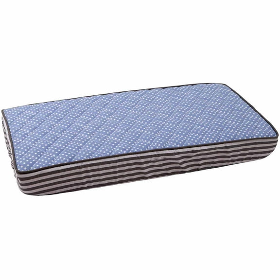 Bacati - Elephants Blue/Grey Quilted Changing Pad Cover