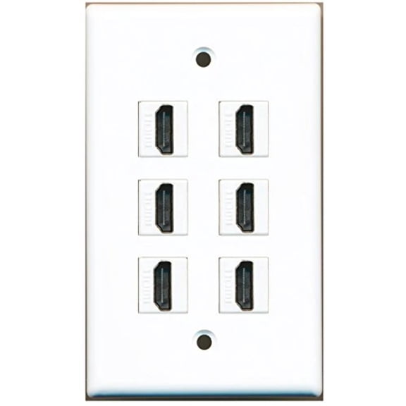 RiteAV - 6 HDMI Wall Plate