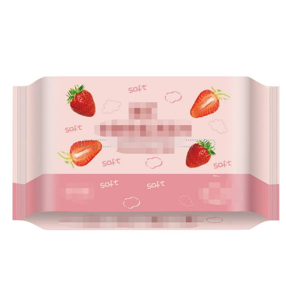 RAGUPEL Disposable Face Towel,Face Cloths for Washing Face,Face Towels Disposable,Pink Strawberry