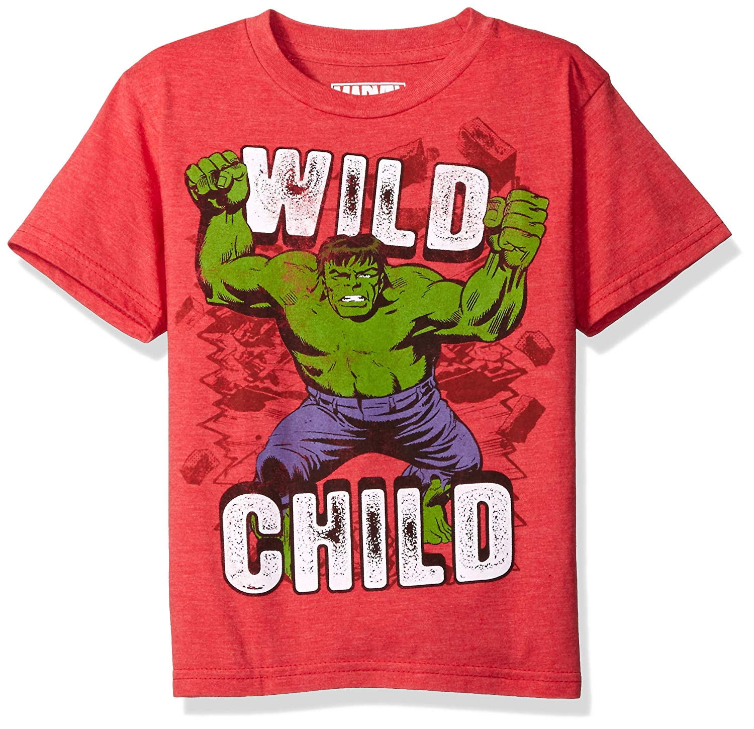 Youth Boys The Avengers Hulk Crew Neck Short Sleeve T-Shirt