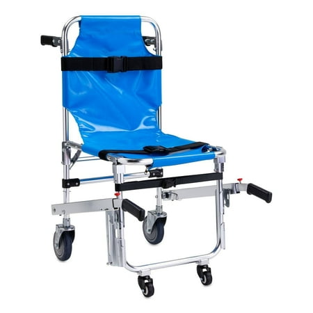 LINE2design-USA-EMS Foldable Stair Chair - Medical Transport, 350 lb Capacity, Blue