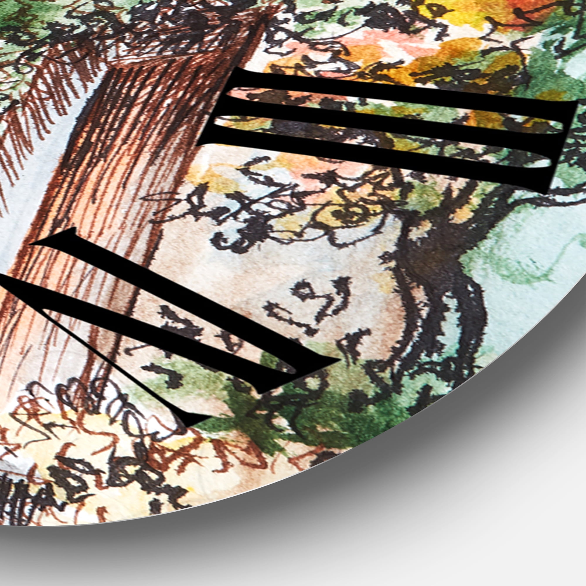 Designart 1 in Quartz Traditional Wall Clock