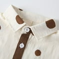 thumbnail image 4 of Utlike Boys Outfits Boys Summer Casual Polka Dot Stripe Shirt Shorts Set For Outdoor Activities And Daily Wear Gentleman Outfit Size 6 Years-7 Years, 4 of 9