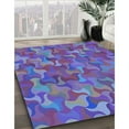 thumbnail image 2 of Ahgly Company Indoor Square Patterned Cornflower Blue Area Rugs, 8' Square, 2 of 6