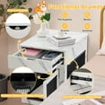 thumbnail image 5 of YYAo Dog Crate, Pet Crate, Pet Kennel, 2-In-1 Dog House with Drawer and Wired Wireless Charging-White, 5 of 8