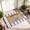 Blue Floral, variant on Layered Doormat Set 27.5x43.3 and 17x30 Blue White Striped and Floral Welcome Mat Farmhouse Entryway Porch Indoor Outdoor