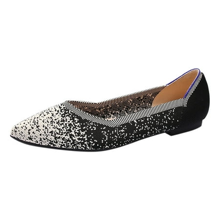 

Shoes Women Flat Bottom Shoes Knitting White 39