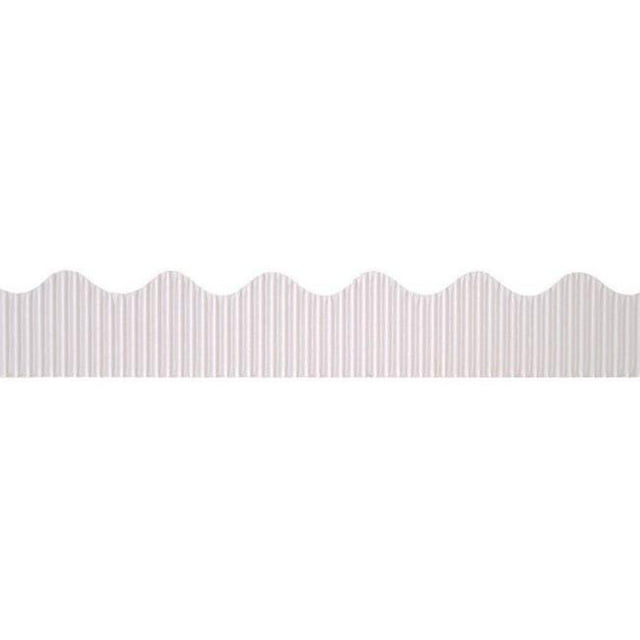 Bordure Décorative Bordeaux 2.25 Po x 50 Pi, Blanc - 6 Rouleaux