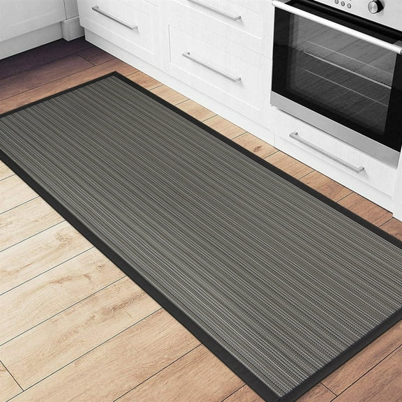 Stripe Textline 18"x47" Gray Anti-Fatigue Standing Mat
