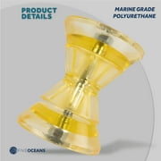 Five Oceans Marine Boat Trailer Yellow Bow Roller Poly, 3-Inch - FO2457