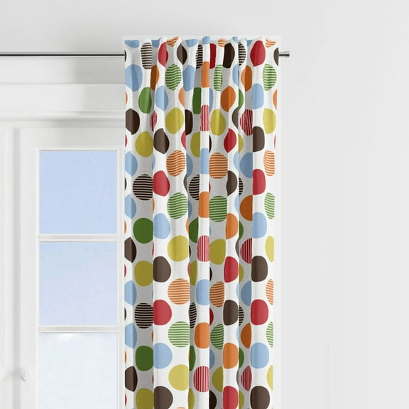 Baby & Me Giraffe, Orange/Green/Blue/Red/Brown Window Treatments Curtain Panel/Valance