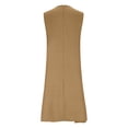 thumbnail image 5 of Horkkom Midi Dresses for Women Sleeveless Solid Color Summer Dresses Vacation Loose Linen Dress, S-2XL, 5 of 9