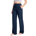 thumbnail image 2 of Pantalones Mujer Pierna Ancha Talovee Azul Marino Cintura Alta con Bolsillos XX-L, 2 of 5
