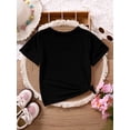 thumbnail image 2 of Summer T-Shirt for Girls Featuring a Round Neck, Cartoon Strawberry Cake, And Capybara Print in a Short Sleeve Design for Toddlers., 2 of 6