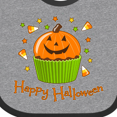 thumbnail image 4 of Inktastic Happy Halloween- Cute Pumpkin Cupcake Boys or Girls Baby Bib, 4 of 4