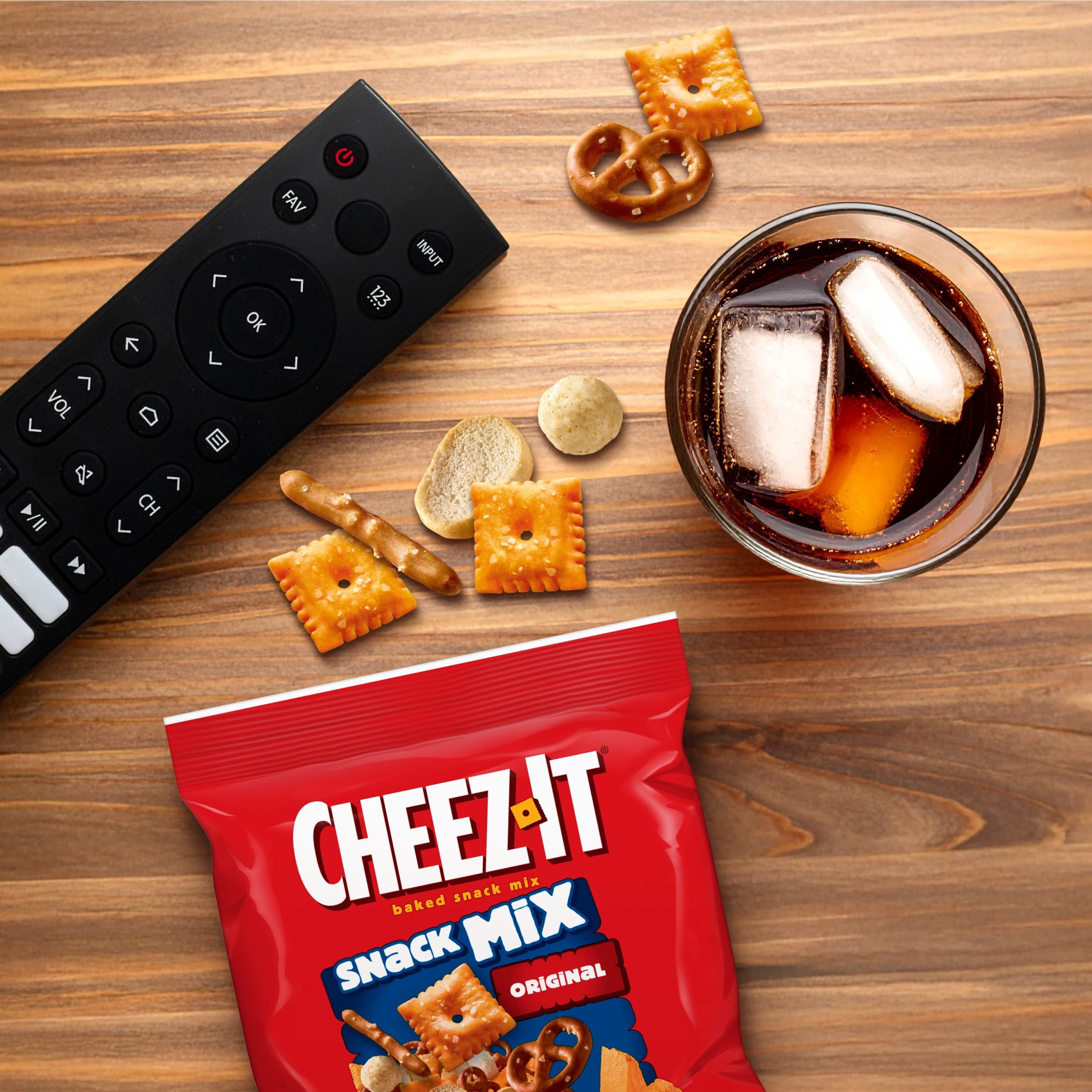(4 pack) Cheez-It Original Snack Mix, Lunch Snacks, 10 Count