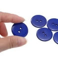 thumbnail image 4 of Uxcell 10Pcs Botón de costura 1" (25mm) 2 agujeros de resina botones de reemplazo de manualidades, azul oscuro, 4 of 5