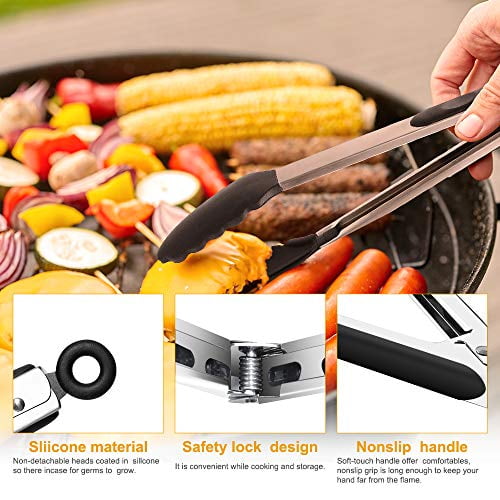 12 PCs Griddle Barbecue Accesories Tool Set BBQ Gas Hibachi Cooking 