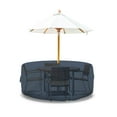 thumbnail image 4 of COVERS&ALL Patio Round Table and Chair Set Cover with Umbrella Hole - Heavyduty 12 Oz Waterproof Outdoor Backyard Furniture Cover with Air Pocket & Drawstring for Snug fit. (95" Dia x 24" H, Blue), 4 of 8
