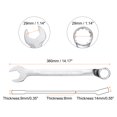 thumbnail image 2 of Uxcell Combination Wrench Offset 29mm 75-Degree 12-Point Box End and 15° Angled Open End Metric CR-V Steel Nickel Plated Multi-function Spanners for Mechanics DIY Enthusiasts, 2 of 6
