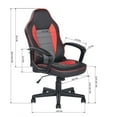 thumbnail image 3 of Houseinbox L en Forme de Bureau et Chaise de Jeu Ensemble de Bureau 2 Pièces en Rouge, 3 of 6