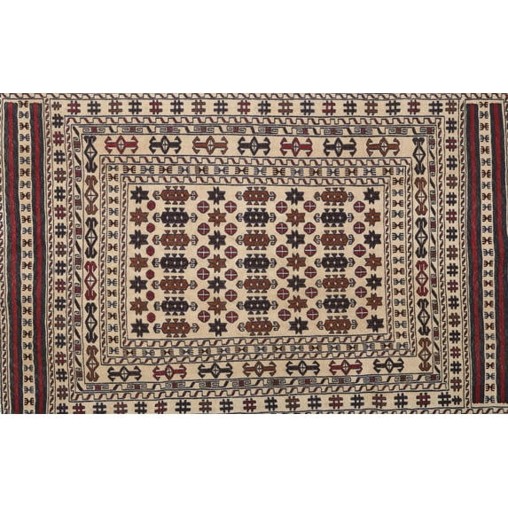 Ahgly Company Machine Washable Indoor Rectangle Traditional Bakers Brown Area Rugs, 7' x 10'